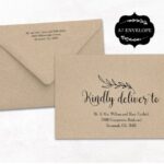 Wedding Envelope Template DIY Bow Envelope Addressing Template