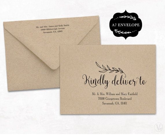Wedding Envelope Template DIY Bow Envelope Addressing Template