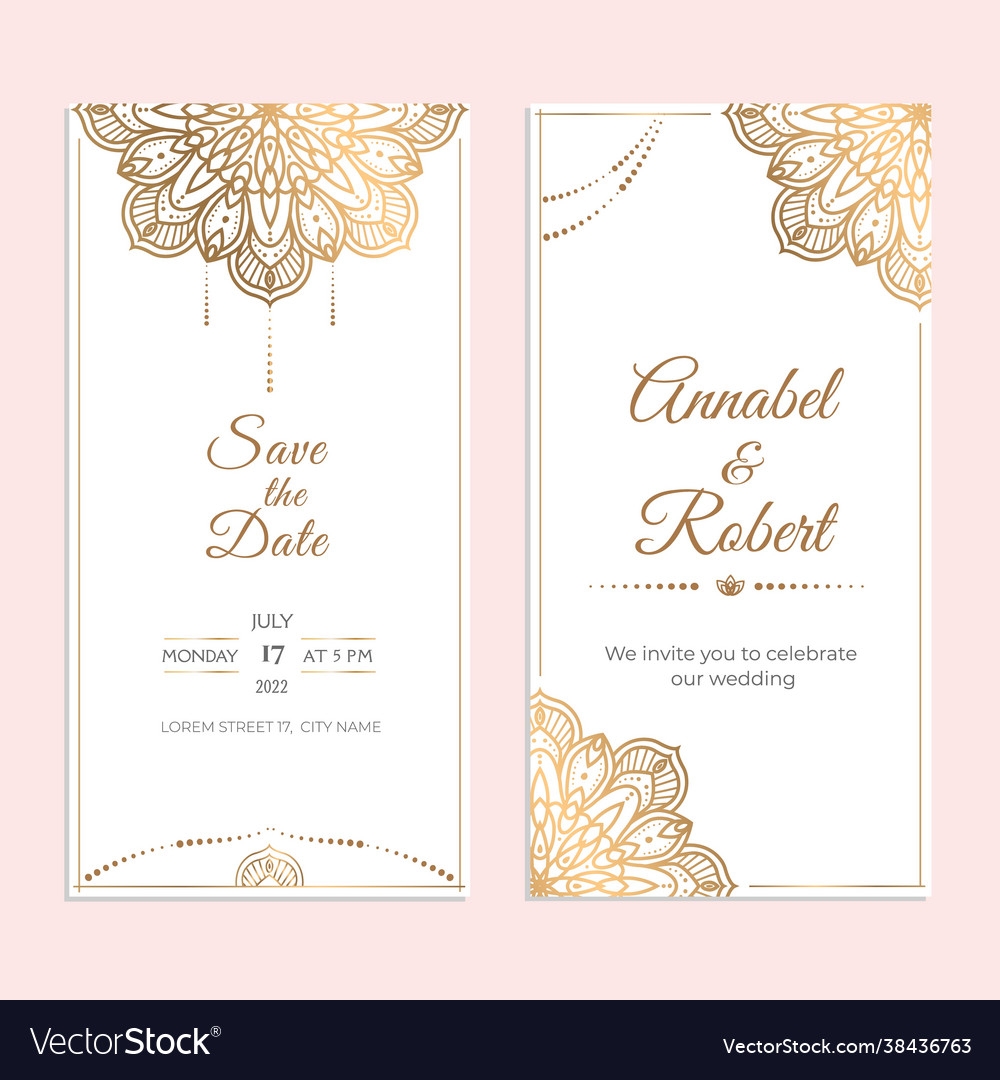 Wedding Invitation Stories Cover Template Vector Image