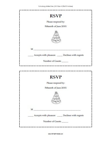 Wedding Response Cards Free Printable