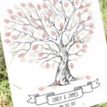 Wedding Tree Fingerprint Tree Thumb Print Guest Book Finger Print