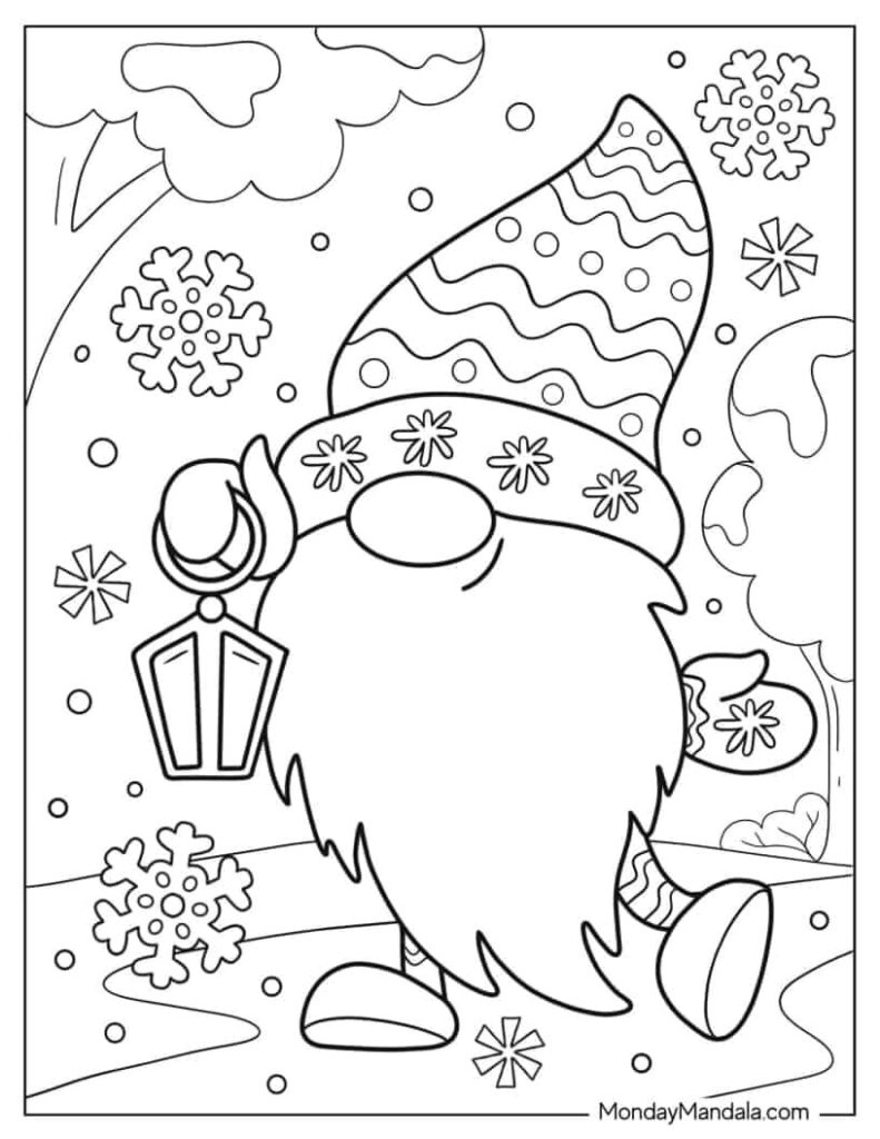 Winter Coloring Pages For Adults SimplyColoringPages