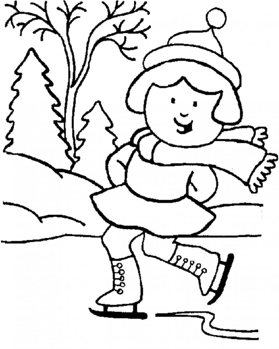 free winter coloring pages