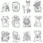 Woodland Animals Coloring Pages Coloring Home