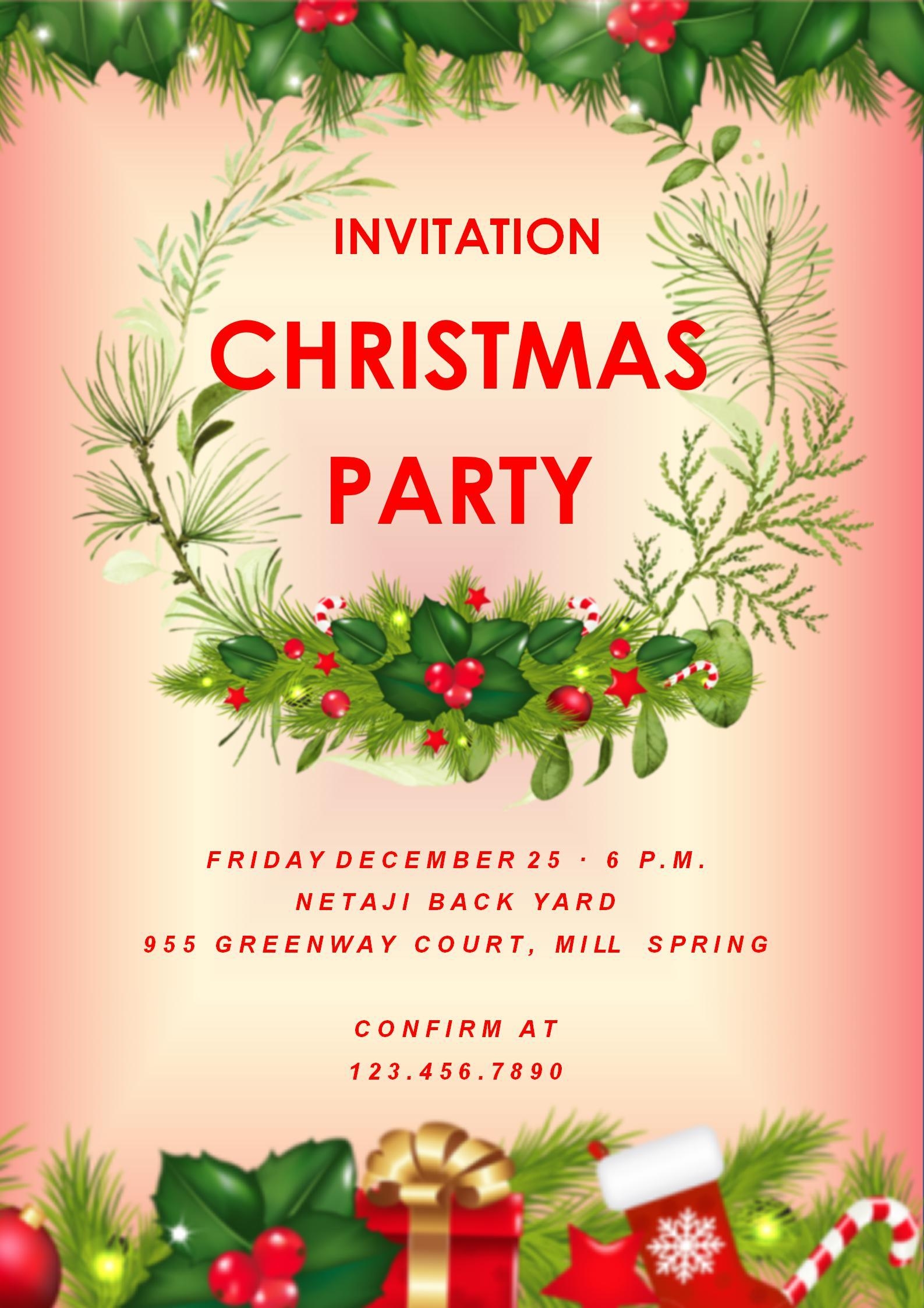 invitation template christmas
