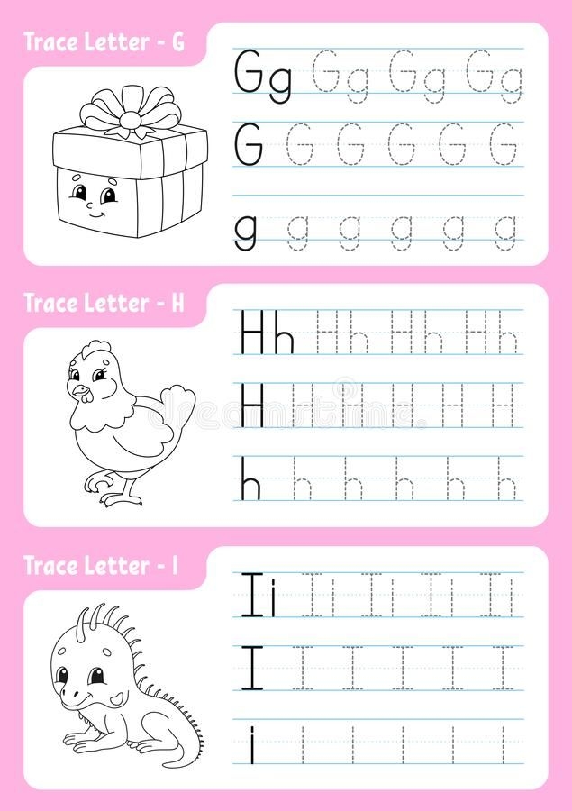 Writing Letters Tracing Page Worksheet For Kids Practice Sheet