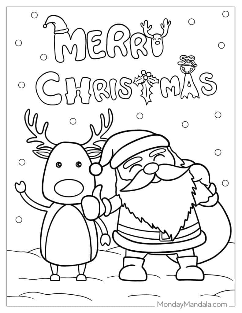Xmas Coloring Pages Free Printable