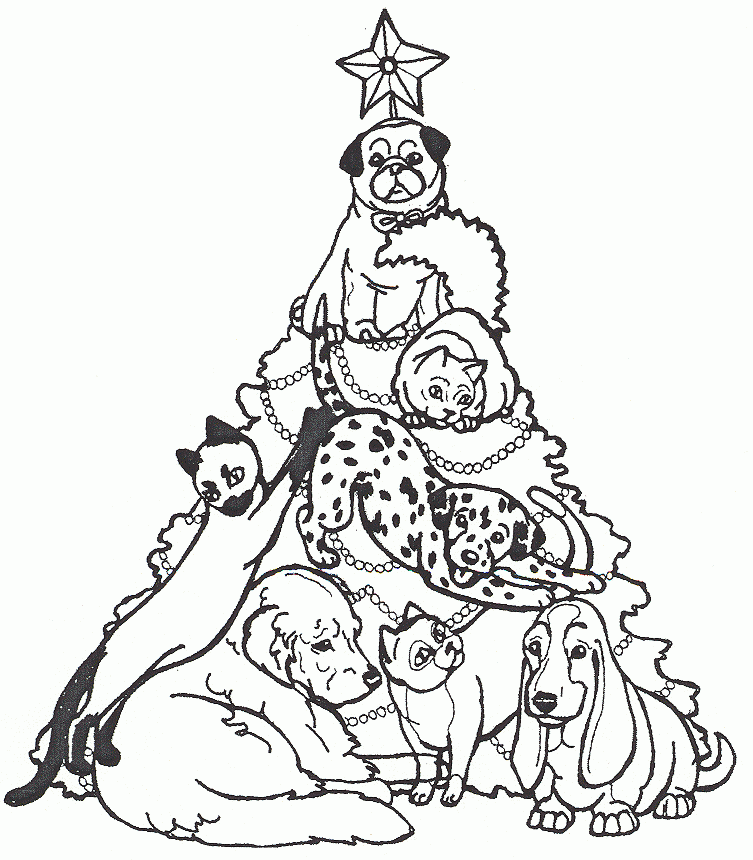 XMAS COLORING PAGES