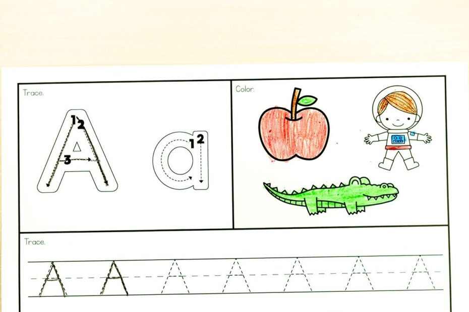 26 Alphabet Beginning Sounds Letter Tracing Worksheets