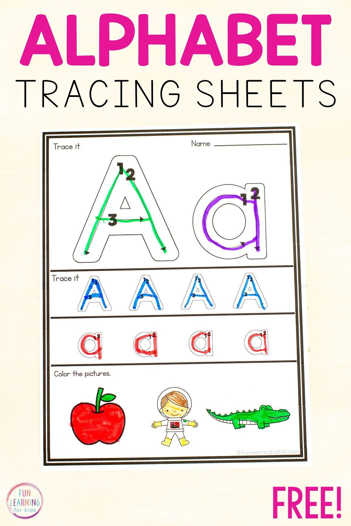 print alphabet tracing worksheets