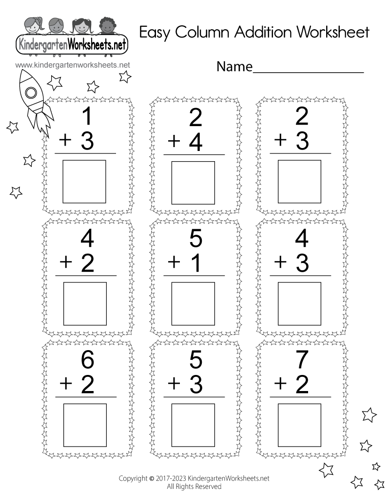 Easy Column Addition Worksheet Free Printable PDF Easy Column Addition Worksheet Free Printable PDF