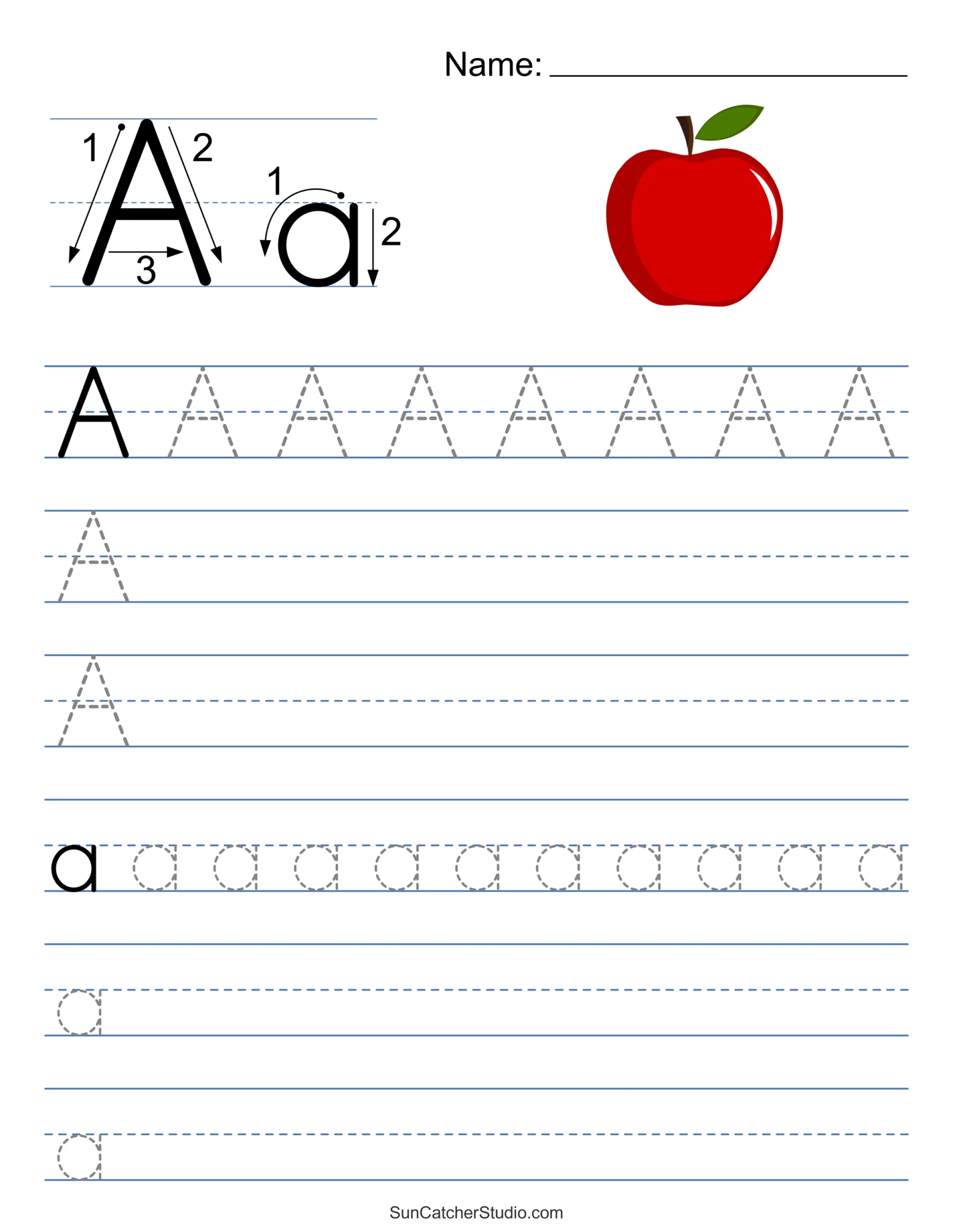 Printable Tracing Alphabet Printable Party Favors Printable Tracing Alphabet Printable Party Favors